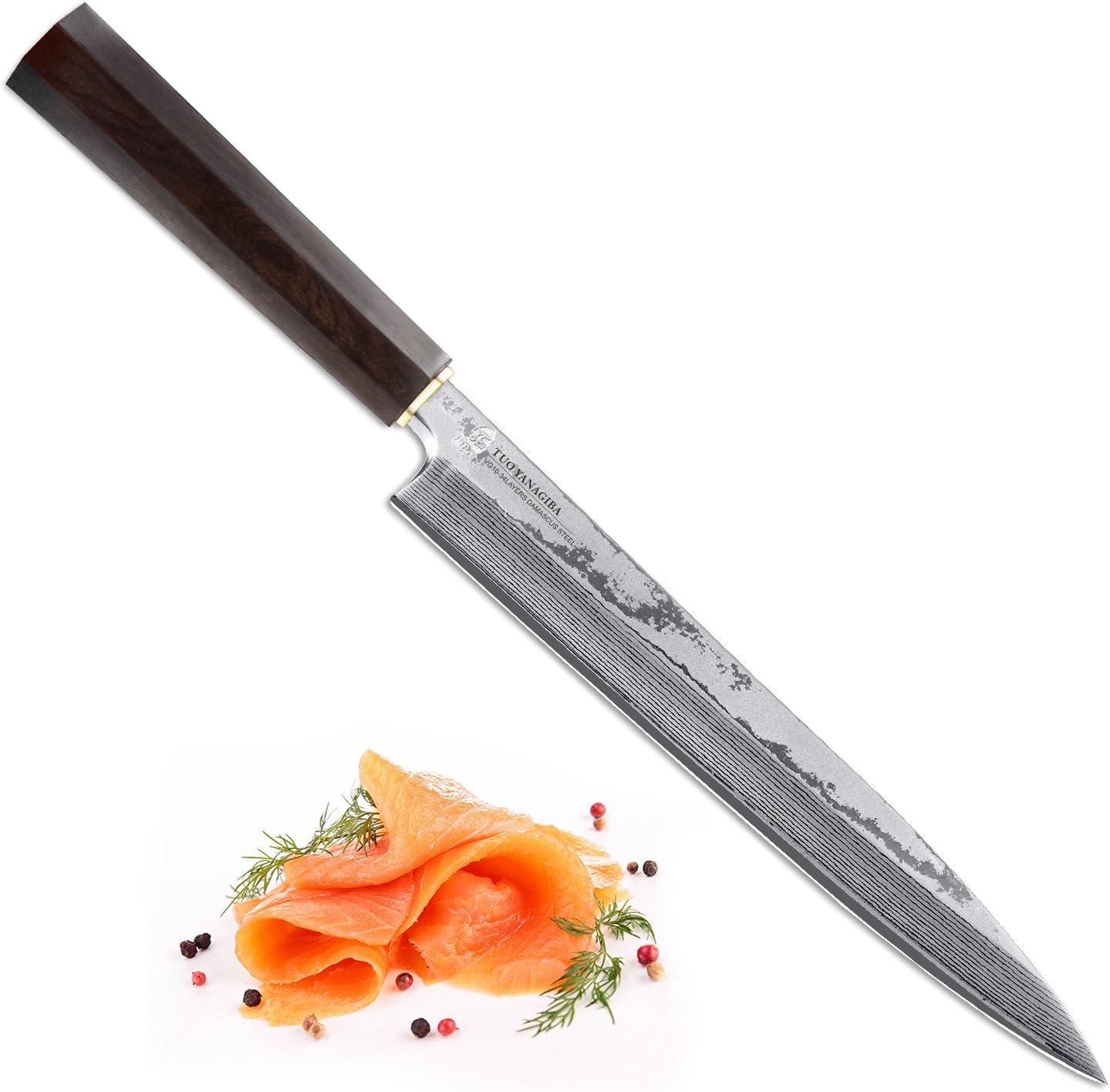 TUO Cutlery TC0406 YANAGIBA 8.25" Damascus Japanese Knife