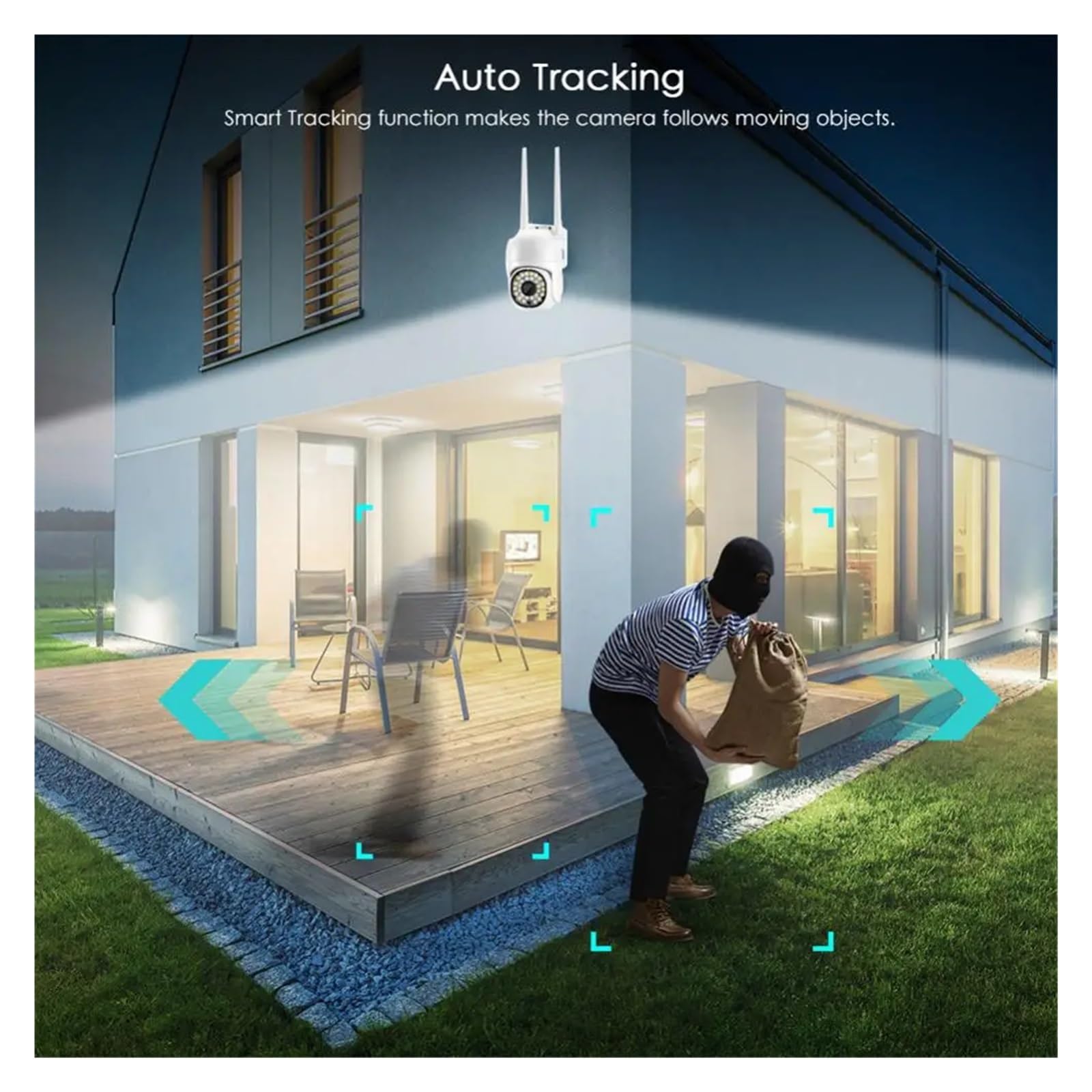 Caméra IP extérieure WiFi 2MP PTZ