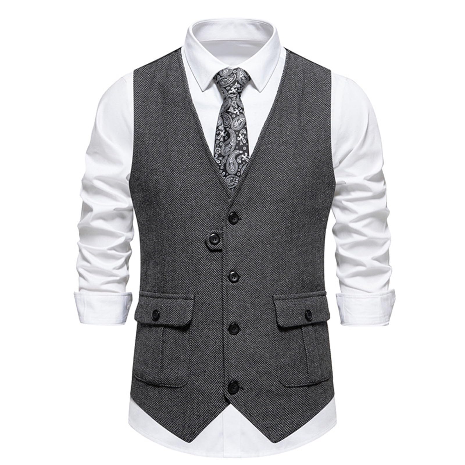 Gilet da uomo estivo, leggero, senza tasche