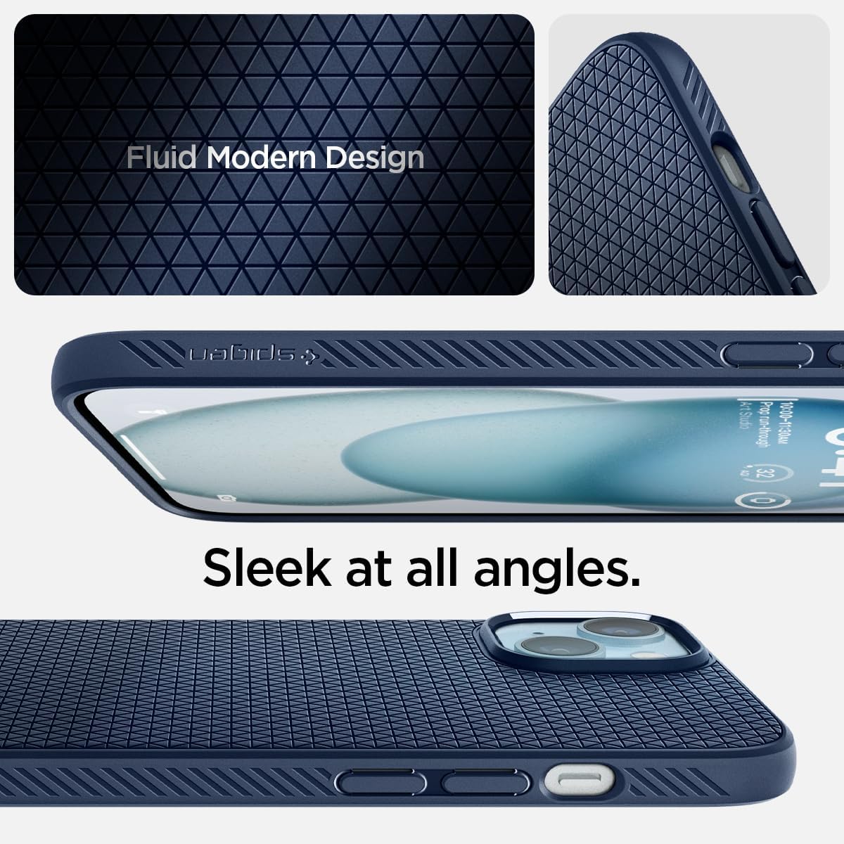 Spigen Liquid Air Designed for iPhone 15 Case (2023) [Military-Grade Protection] - Navy Blue - Image 3