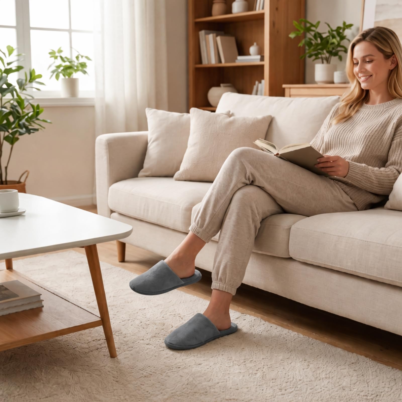 3 Paar Hotelslipper, Gästehausschuhe Set Hochwertig Waschbar, Vielseitig Einsetzbar Für Hotelaufenthalte, Reisen Und Besuche, Universalgröße Graue Hausschuhe Für Gäste
