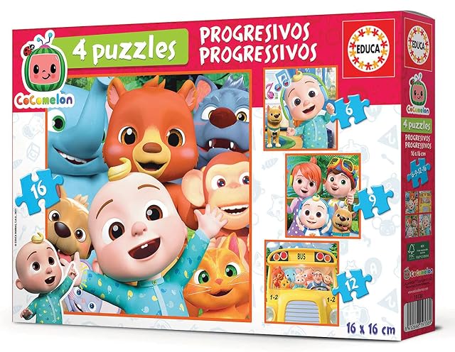 Foto 3 de 3 de Educa - Conjunto de 4 Puzzles Progresivos Infantiles con 6/9/12/16 Piezas