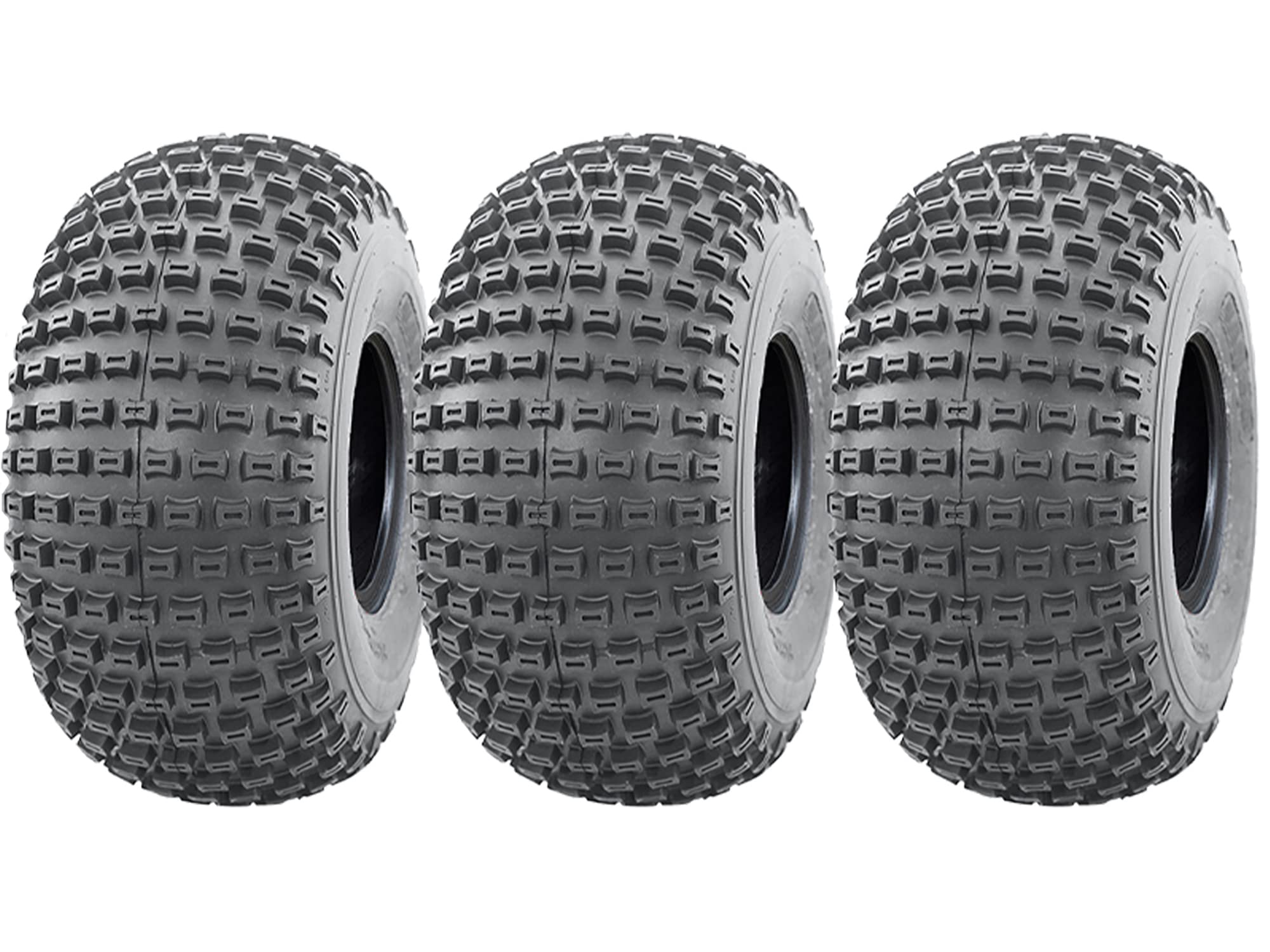 Knobby ATV Quad Trailer Pneumatici 4ply Wanda P322 Road Legal (Set di 3) 22x11.00-8