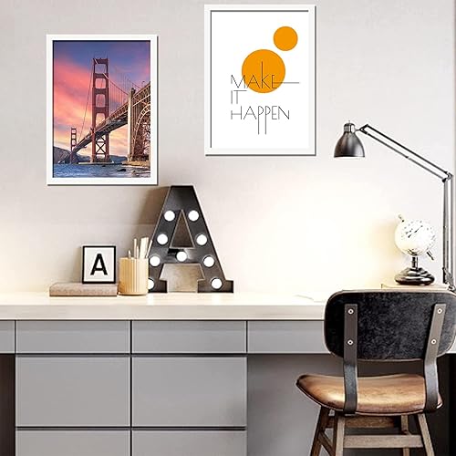 Miniatura 4 de Juego de 3 portarretratos blancos de 11 x 14 pulgadas, marco transparente alto para collage de fotos de 11 x 14 pulgadas, lienzo tamaño póster,