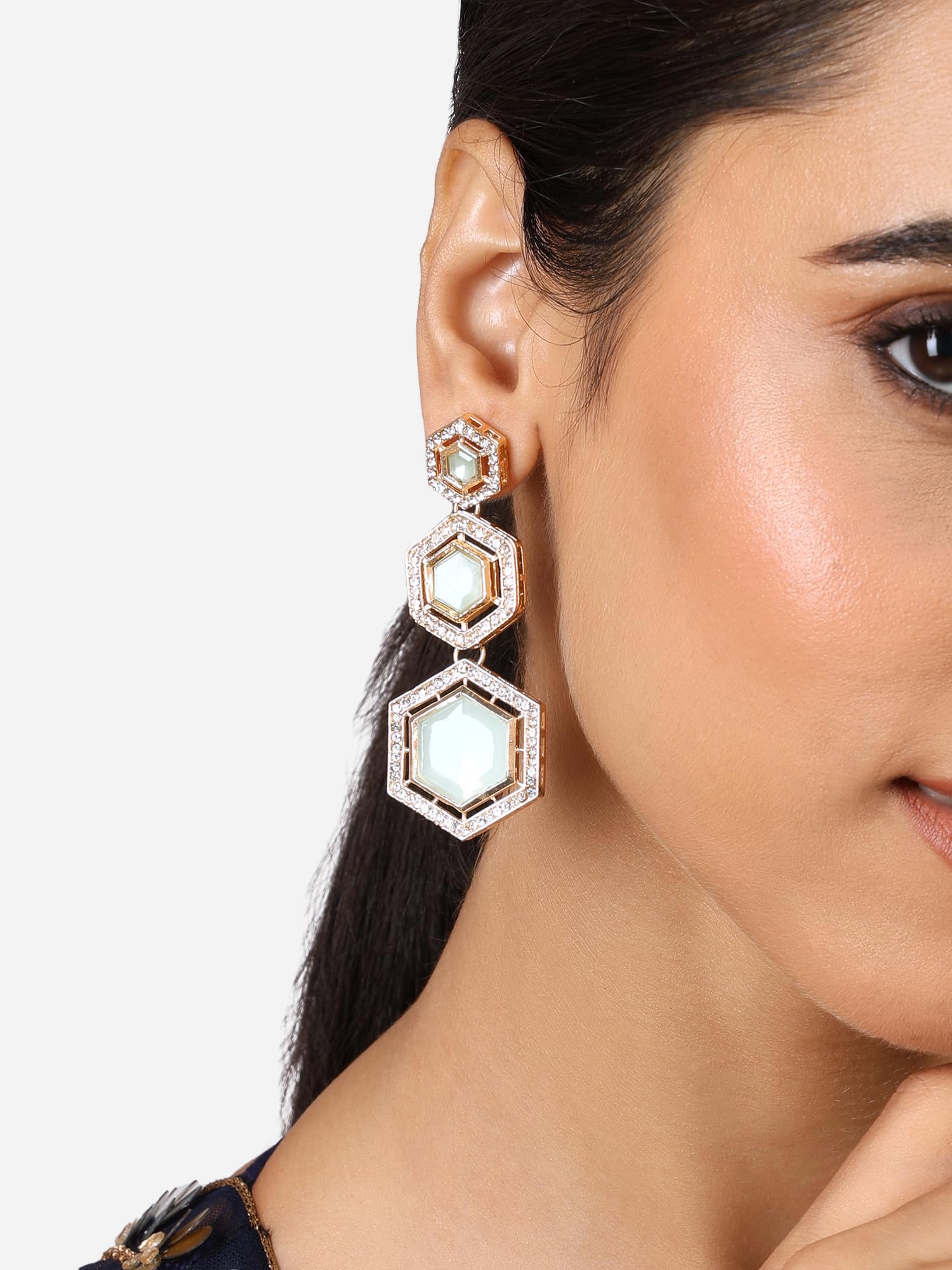 Stones & Austrian Diamonds Dangler Earrings
