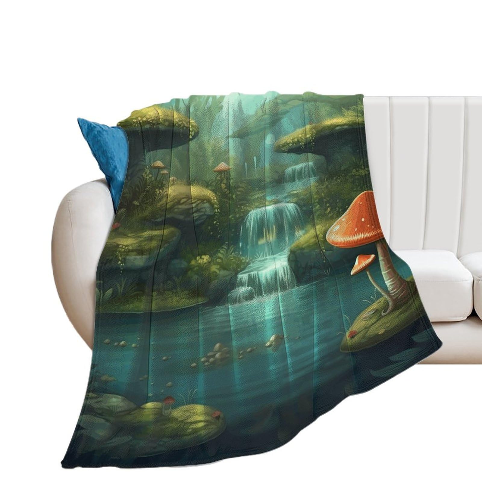 Couverture douce pour femme avec imprimé haut de gamme paysage de rêve
