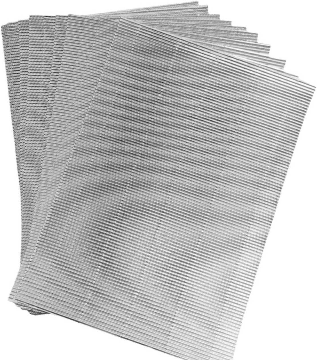 ODETOJOY 10-Piece Metallic Shine Corrugated Cardboard Sheets – 8.27x11.86in (Similar A4-Size) | Ideal for Craft, DIY Projects & Decor (Multicolor)