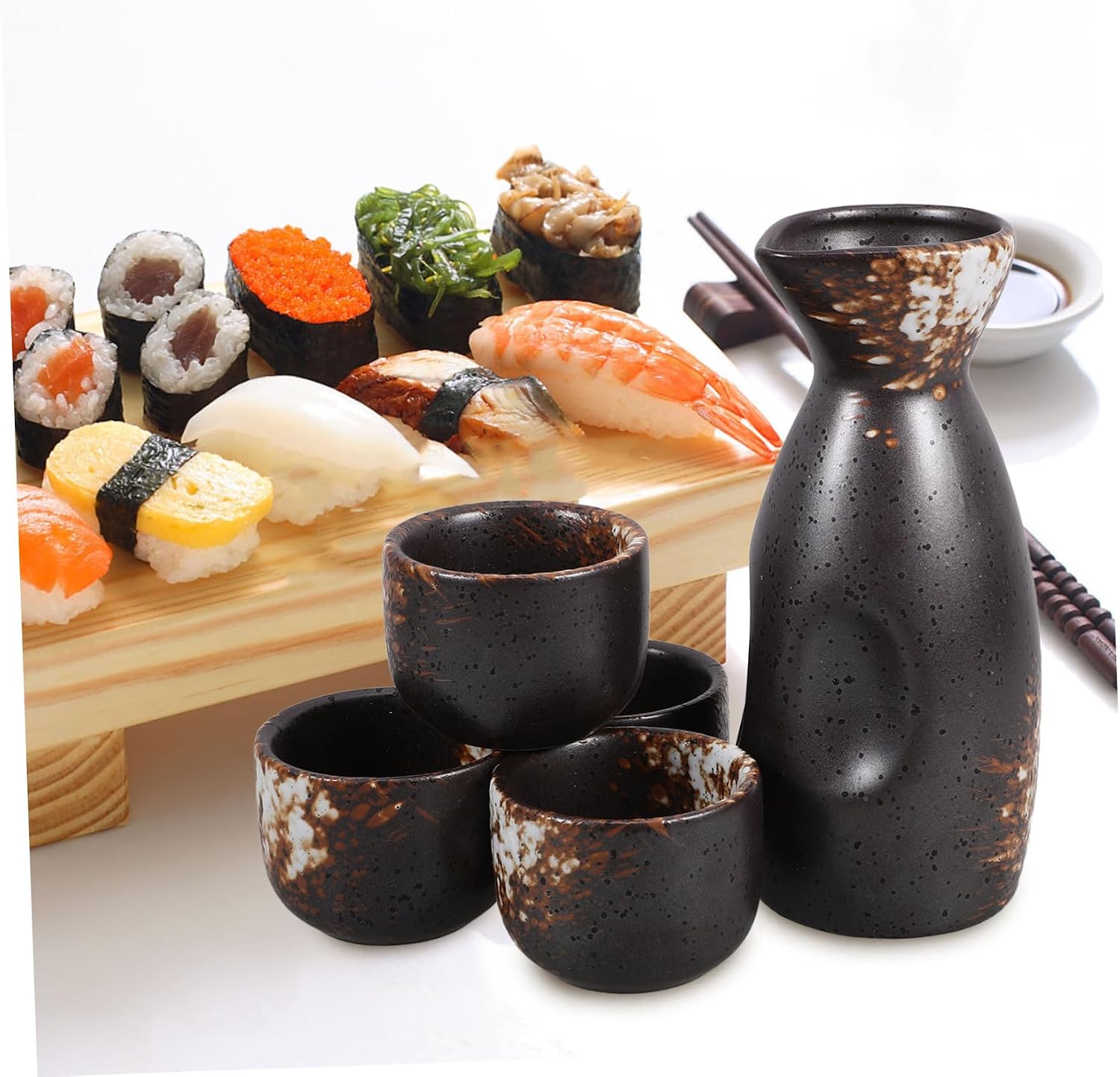 Ciieeo 1 Set Set Vintage Sake Set Retro Sake Kettle Cups for Pouring Serving for Home Decor