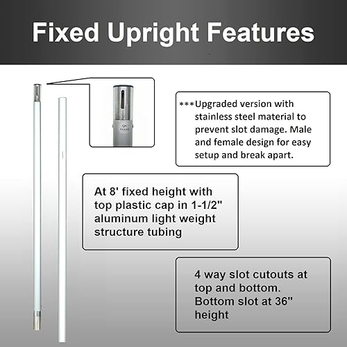 Miniatura 2 de Crowd Control Center Telón de fondo de tubería y cortina para cabina de fotos, boda, fiesta, convención, feria, kit de feria, solo marco (8 x 20