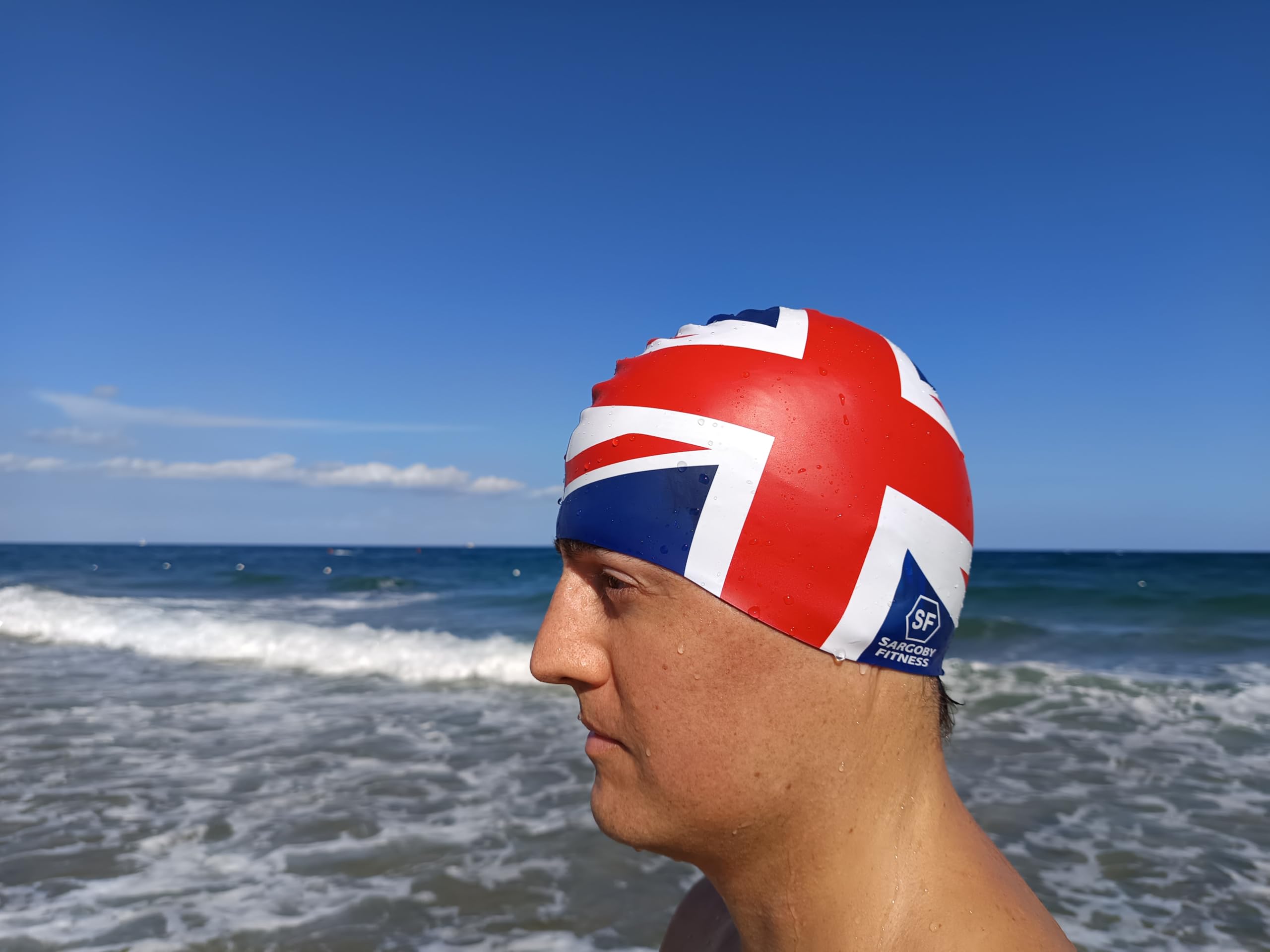 Sargoby Fitness UK Swim Cap Adult Standard-Size for Competitive or Recreational Swimmer Looking for more speed South Africa Rainbow Australia (UK) - Image 3