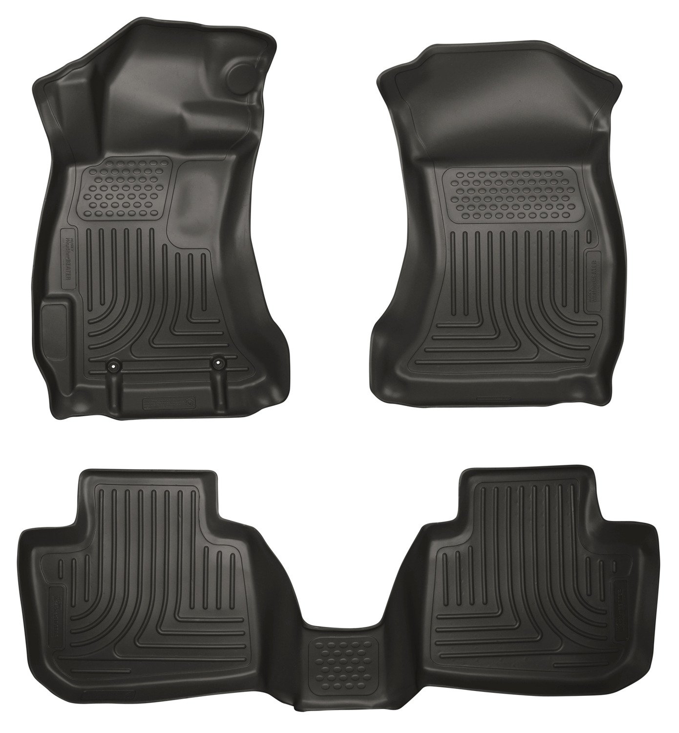 Husky Liners - 98841 Fits 2010-12 Subaru Legacy, 2010-12 Subaru Outback Weatherbeater Front & 2nd Seat Floor Mats Black