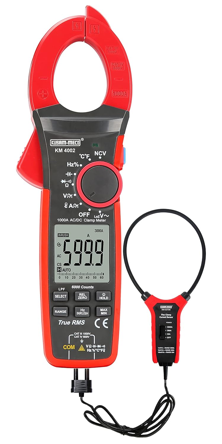 KM 4002 1000A AC/DC TRUE RMS DIGITAL CLAMP METER Amazon.in