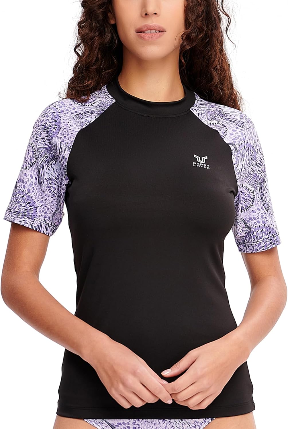 HUGE SPORTS Women's UPF 50+ UV Protection Sun Shirts Short Sleeve Quick Dry Rash Guard Swim Gym Workout Tops