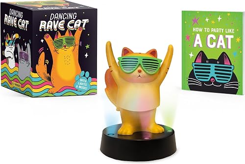 Dancing Rave Cat: With Lights & Music!