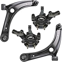 Vista 274 de Detroit Axle - 4 brazos de control de extremo delantero para Nissan Frontier Xterra 2000-2004 Brazos de control inferior y superior con rótulas