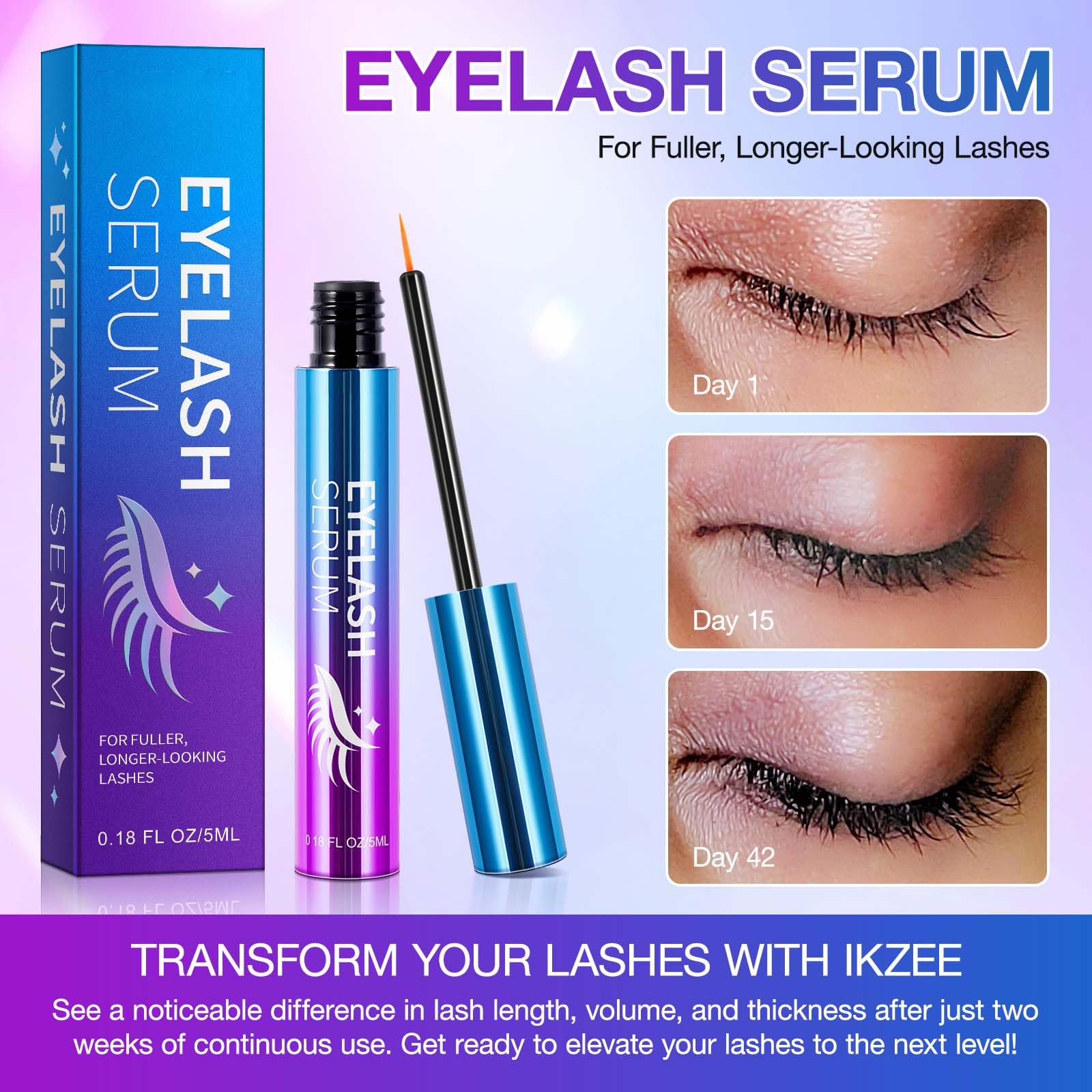 Enhance Lash and Thickness with Lash Booster Serum, Featuring a Brush Applicator, Rapidly Promote Longer, Fuller - Image 3