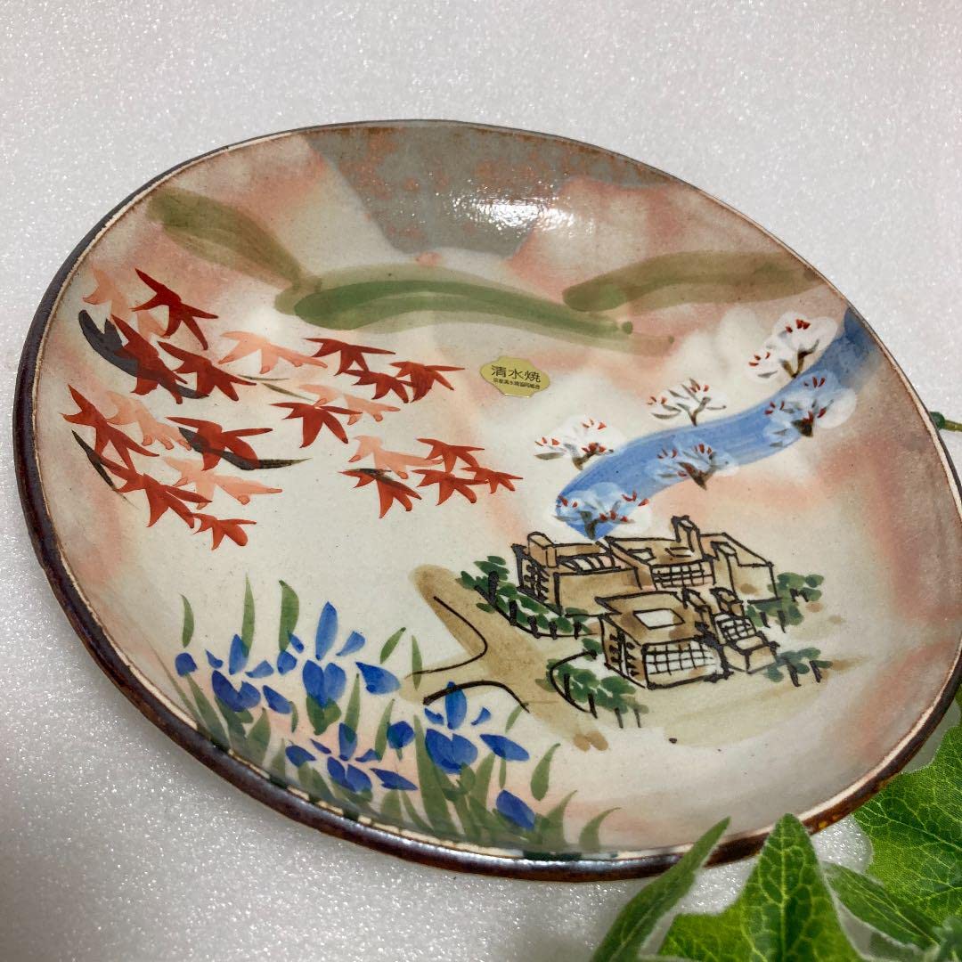 美品　当時物　染付　山水　舟型　盛り鉢　盛り皿　染付の絵柄が素敵な　四枚 美品 当時物 染付 山水 舟型 盛り鉢 盛り皿 染付の絵柄が素敵な