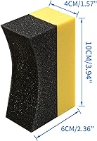 Vista 2 de 12 piezas de esponja de apósito de brillo para neumáticos, almohadillas de aplicador de apósito para neumáticos, esponja de pulido