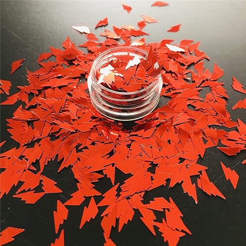 Miniatura 7 de Paquete de 0.35 ozpaquete  Lentejuelas con purpurina en forma de rayo  Festival Rave Belleza Maquillaje Cara Cuerpo Nail Art Decoración LB200