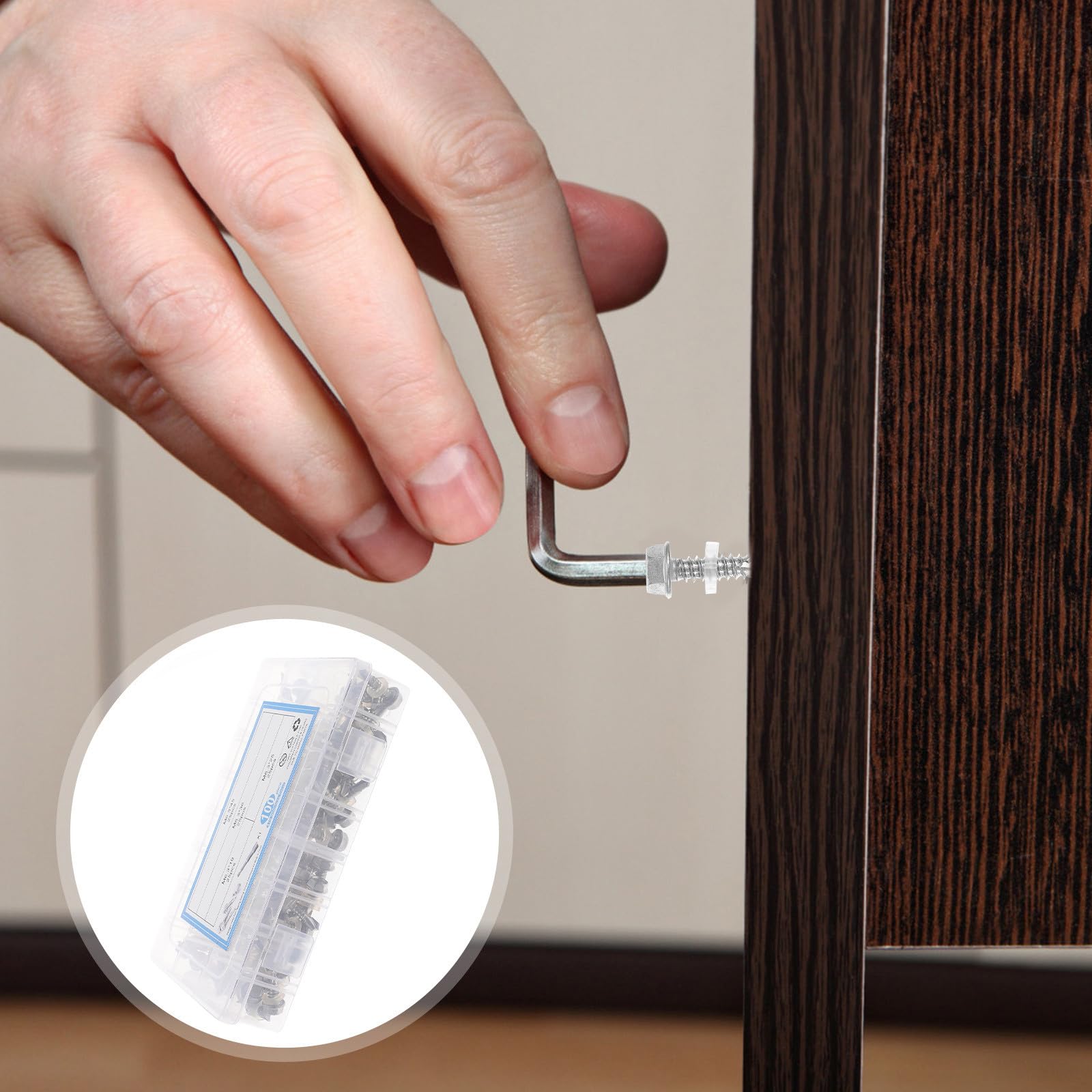 ibasenice 100 Piezas Kit Surtido de Tornillos Autorroscantes de Acero Inoxidable 410 Resistencia Corrosión y Buena Resistencia para Electrodomésticos y Maquinaria