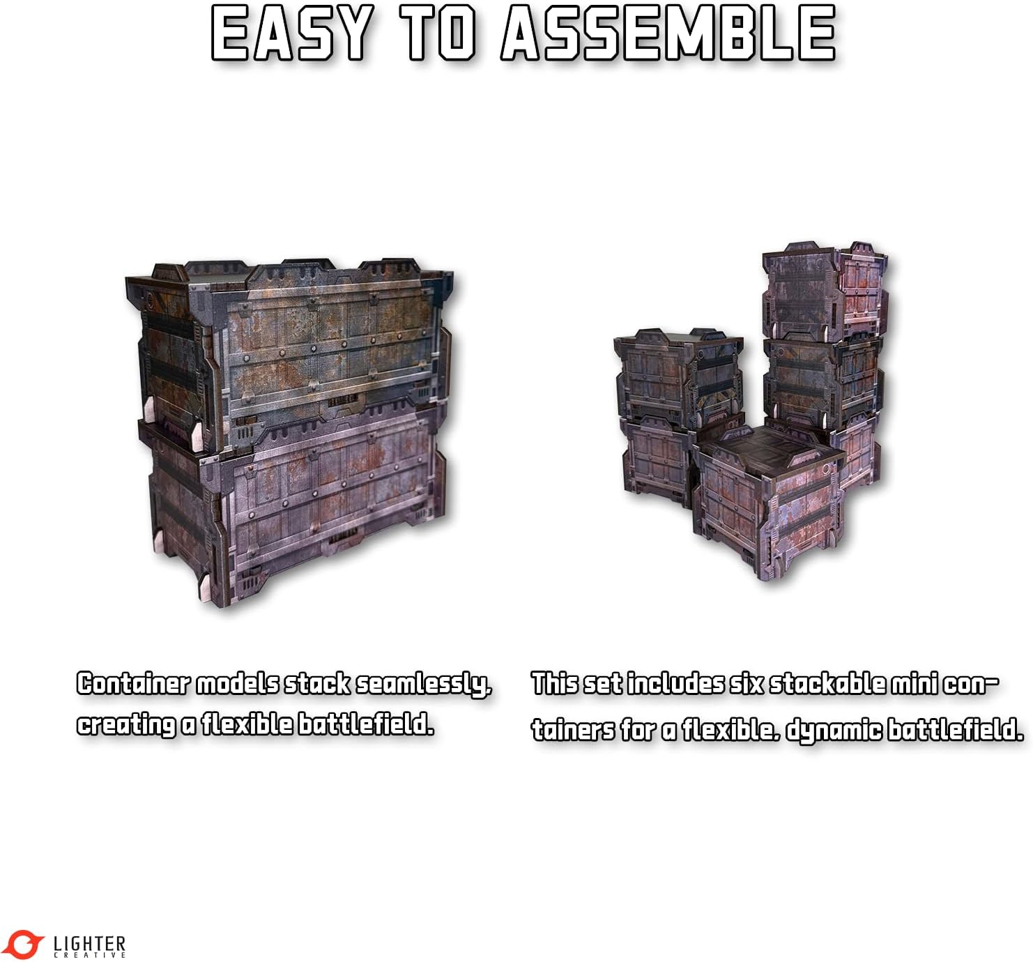 20PCS Terrain Set for WH40K WTC Tournament and 28mm/32mm Miniatures, 40K Terrain Battlezone Creation Kit (Grimspire Foundry)