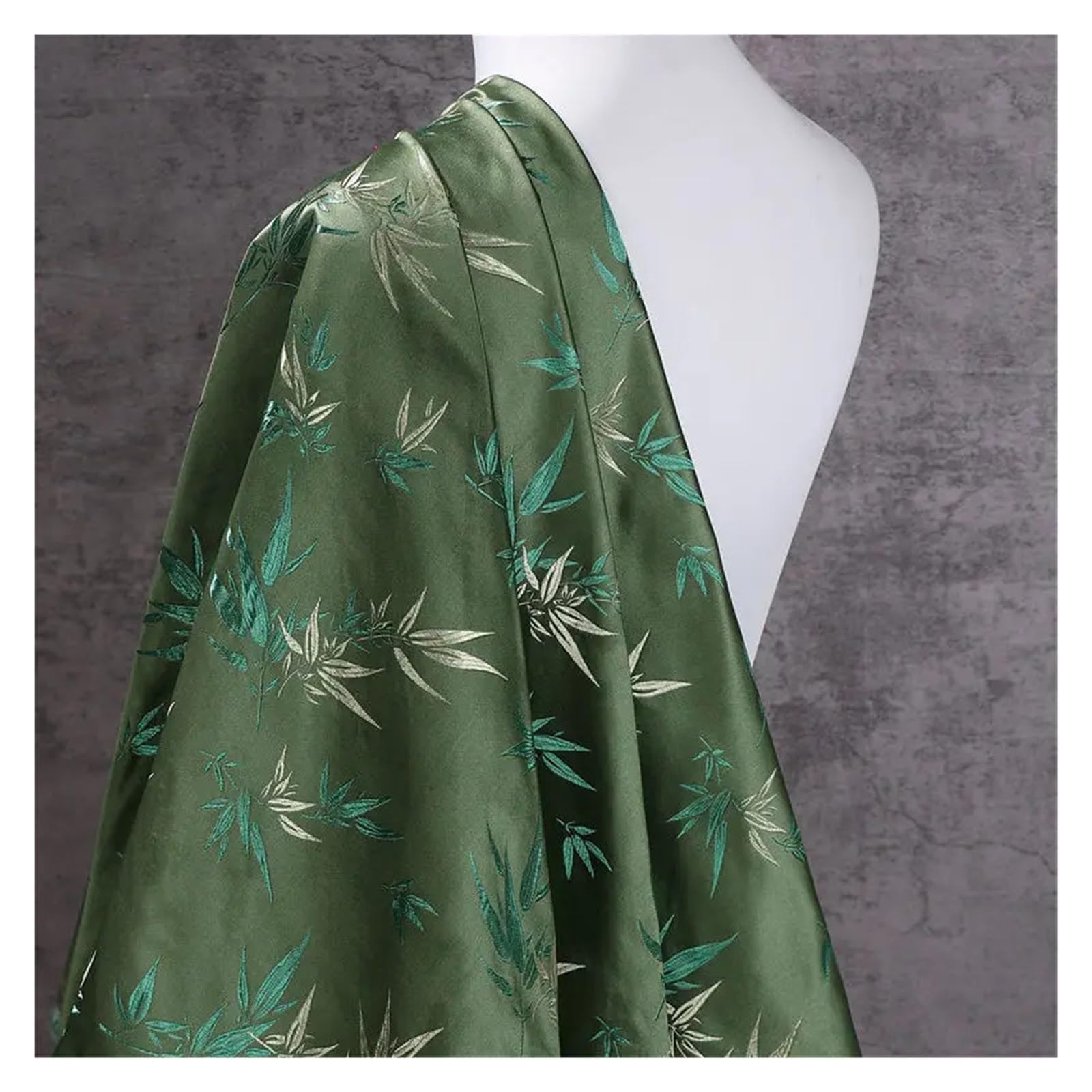 Tkanina żakardowa z brokatem poliestrowym | Wielokolorowy 100cmx150cm: Cheongsam, saszetka, szycie DIY(Red Rattan Flower)