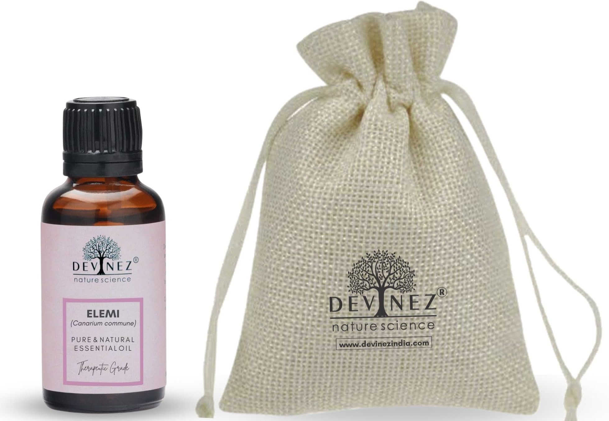 Devinez Elemi Essential Oil, 100% Pure, Natural & Undiluted, 50ml in Glass Bottle - Reduce Inflammation, Healing of wounds, muscle & pain, Wrinkles, Skin Care, Reduce Tension, Anti-Inflammatory