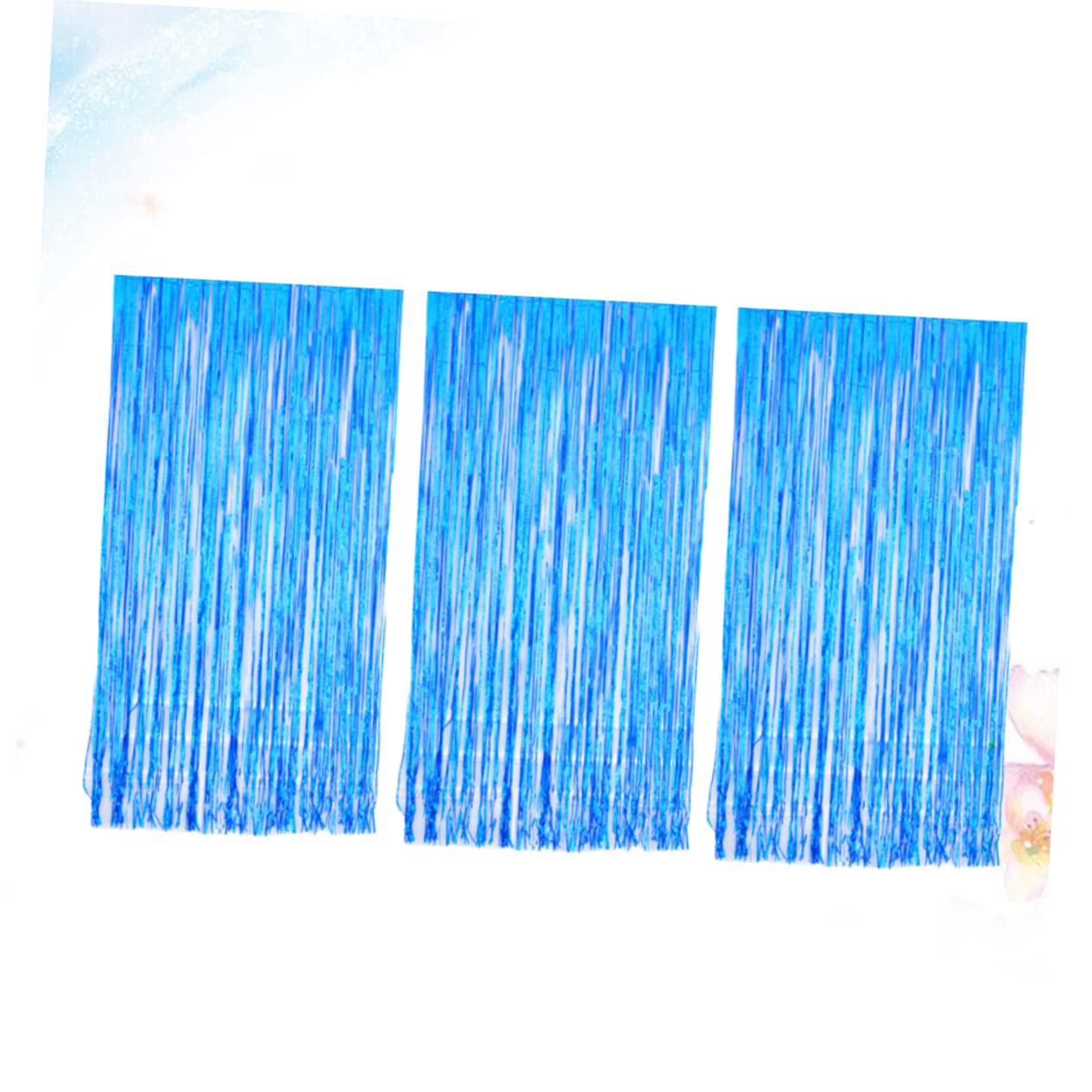 Cabilock 3pcs Aluminum Foil Door Curtain 1x2m Party Decorative Rain Curtain for Wedding Birthday Graduation Photo Booth Wall Window Dec