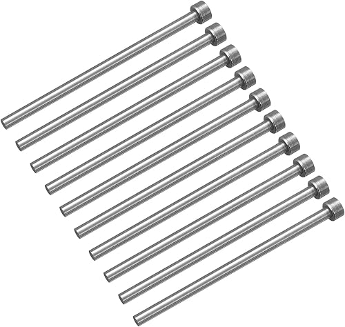 Miniatura 86 de uxcell 10 pines eyectores rectos, 0.039 in (0.04 pulgadas) de diámetro. SKD61 punzón de punta redonda de 3.937 in (4 pulgadas) de largo