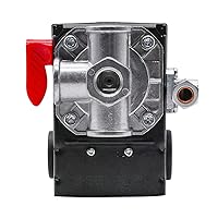 Vista 6 de Interruptor de presión del compresor de aire Z-D26612 para cable Porter 150120 PSI D26612 4 puertos