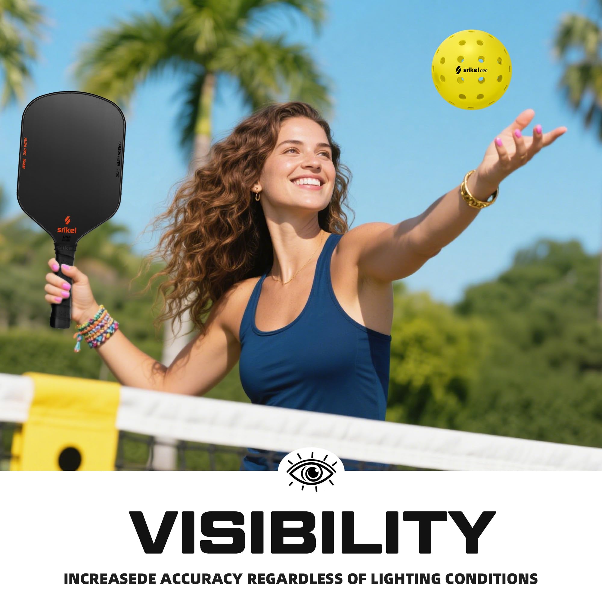 Palline da pickleball da esterno, approvate USAPA, design senza cuciture roto-modellato per una maggiore durata, confezione da 4/12, palline da sottaceto a 40 fori resistenti alle crepe, per