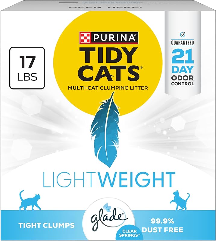 Areia de Argila Aglomerante para Gatos Purina Tidy Cats com Aroma Glade Clear Springs, 7,71 kg