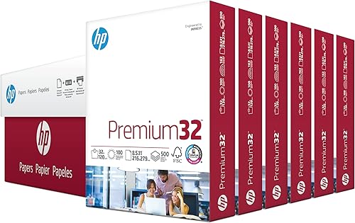 Miniatura 10 de Papel para impresora HP  Papel de 8.5 x 11  Premium 28 libras  Estuche de 5 resmas - 2500 hojas  100 brillantes  Fabricado en Estados Unidos -