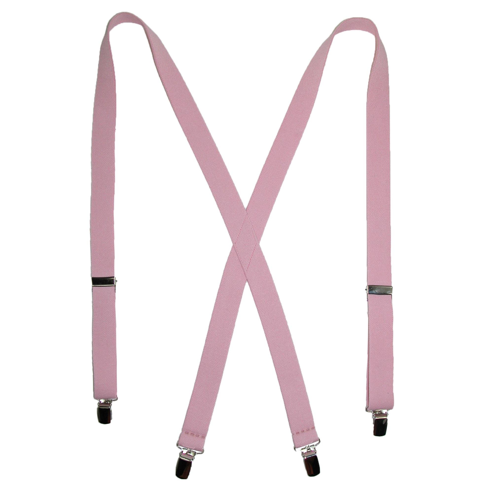 Ctm Women's Light Pink Elastic Clip-End 1 Inch Basic Braces,