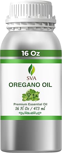 SVA Aceite esencial de orégano 16 onzas líquidas Aceite de orégano 100% natural para difusor, cuidado del cabello, cara, cuidado de S-kin,