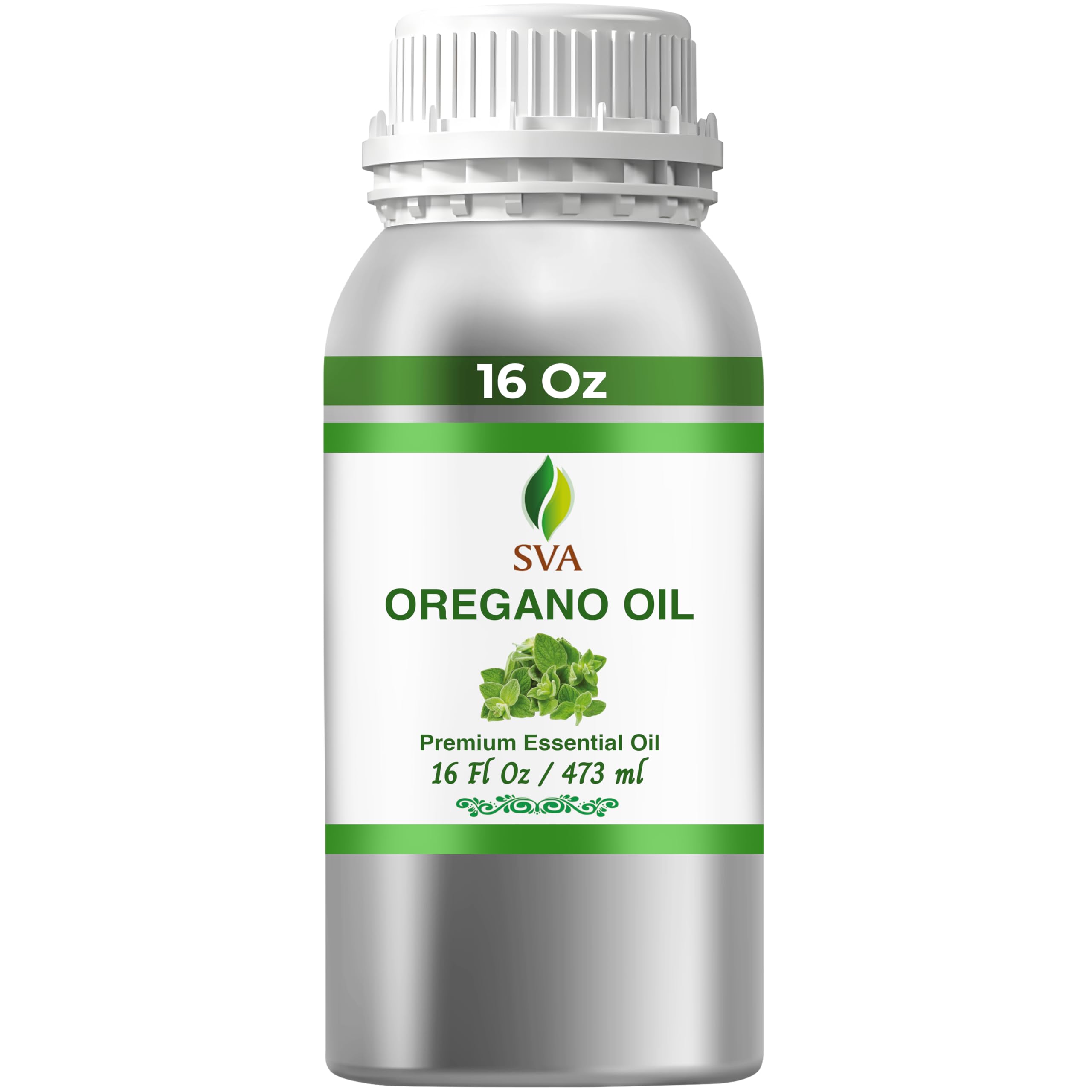 SVA Oregano Essential Oil – 16 Fl Oz – 100% Natural Oregano Oil - for Diffuser, Hair Care, Face, S-kin Care, Aromatherapy, Scalp and Body Massage, Soap and Candle Making