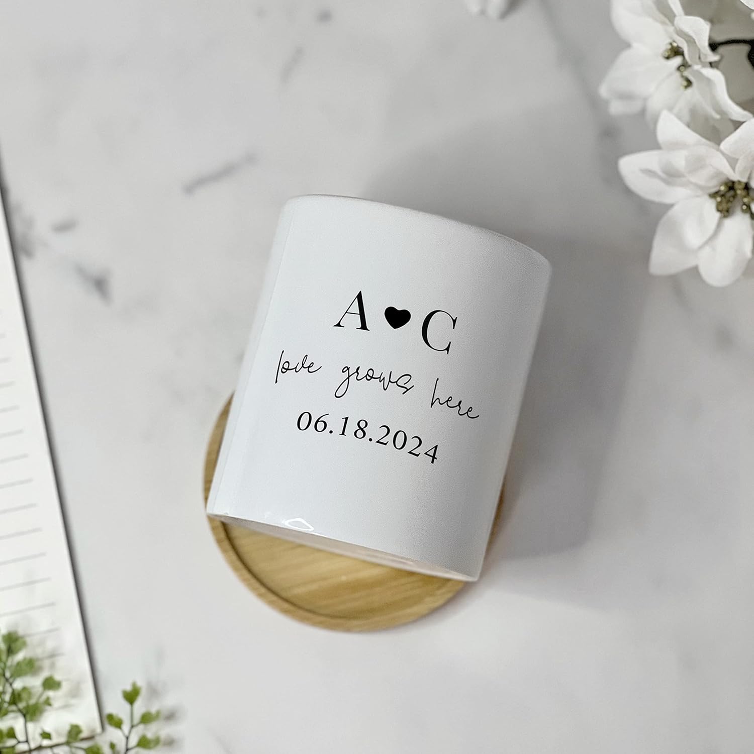 Personalized Planter Pot, Anniversary Gift for Women, Engagement, Flower Pot, Custom Present for Her, Wife, Couple, Friends, Plant Lovers