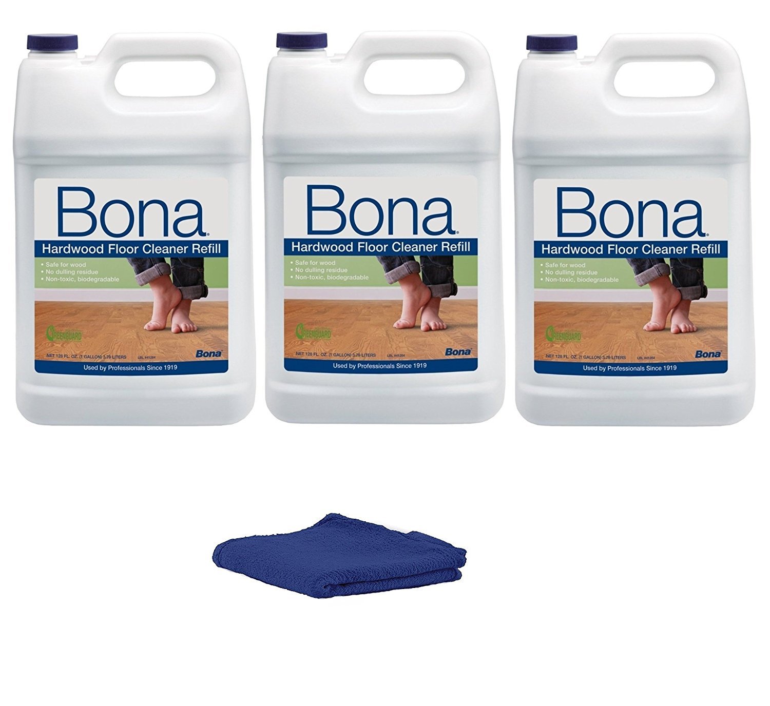 Bona Hardwood Floor Cleaner Refill 128 fl oz [ Pack of 3 ]