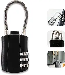 Cadeado Com Senha Numérica Reprogramável 3 Dígitos Para Mala Mochila e Armário Portátil Viagem Internacional Antifurto