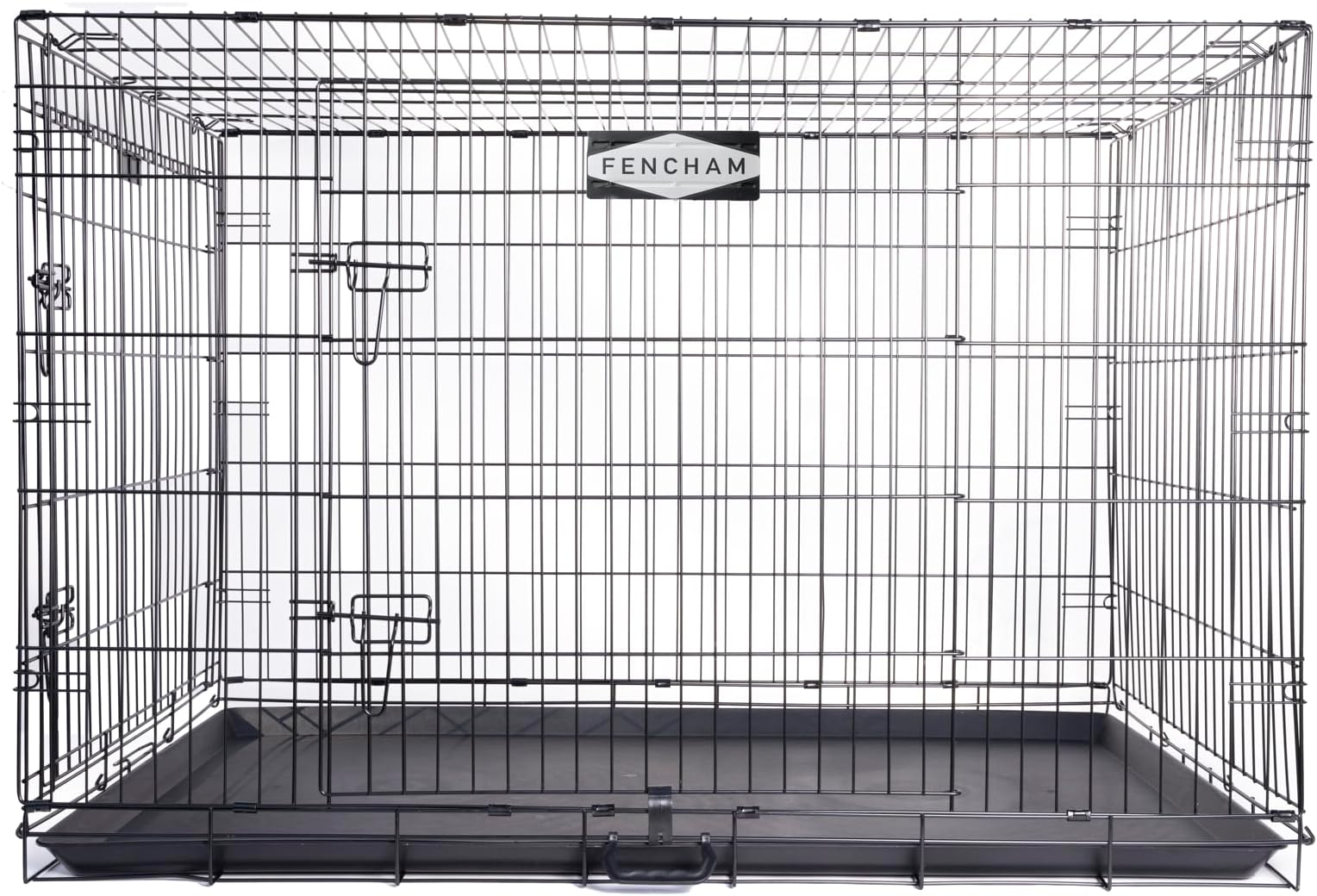 Fencham XXL Dog Crate 48" Durable & Secure Metal Cage with Moveable Carry Handle 2