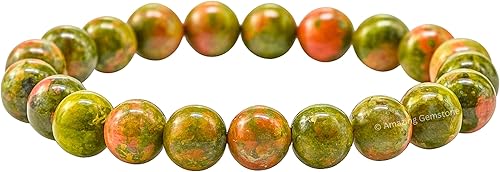 Miniatura 638 de Amazing Gemstone Pulsera de cristal para mujeres y hombres, pulsera de cristal curativo de protección, pulsera elástica con cuentas de piedras