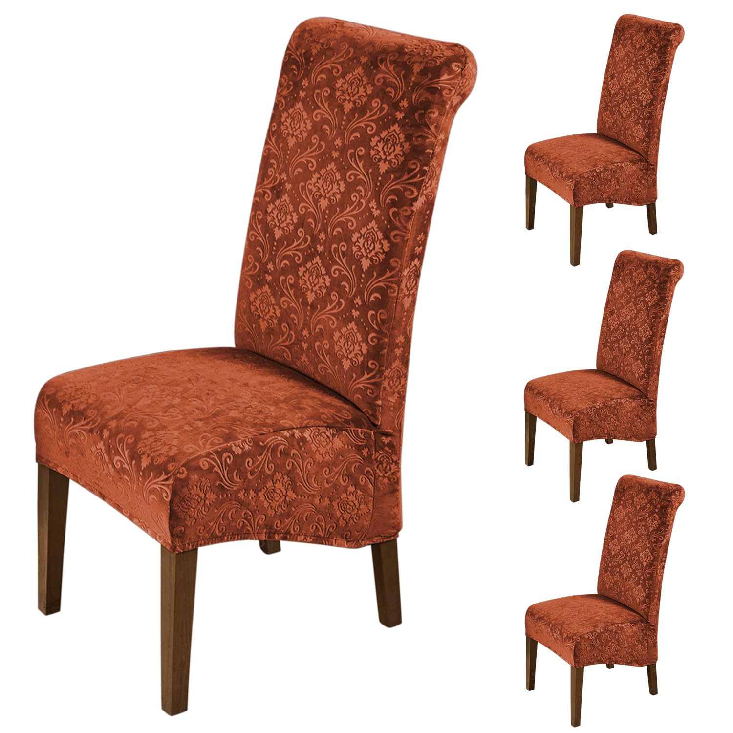 Velvet Dining Chair Covers - Set of 6 -29