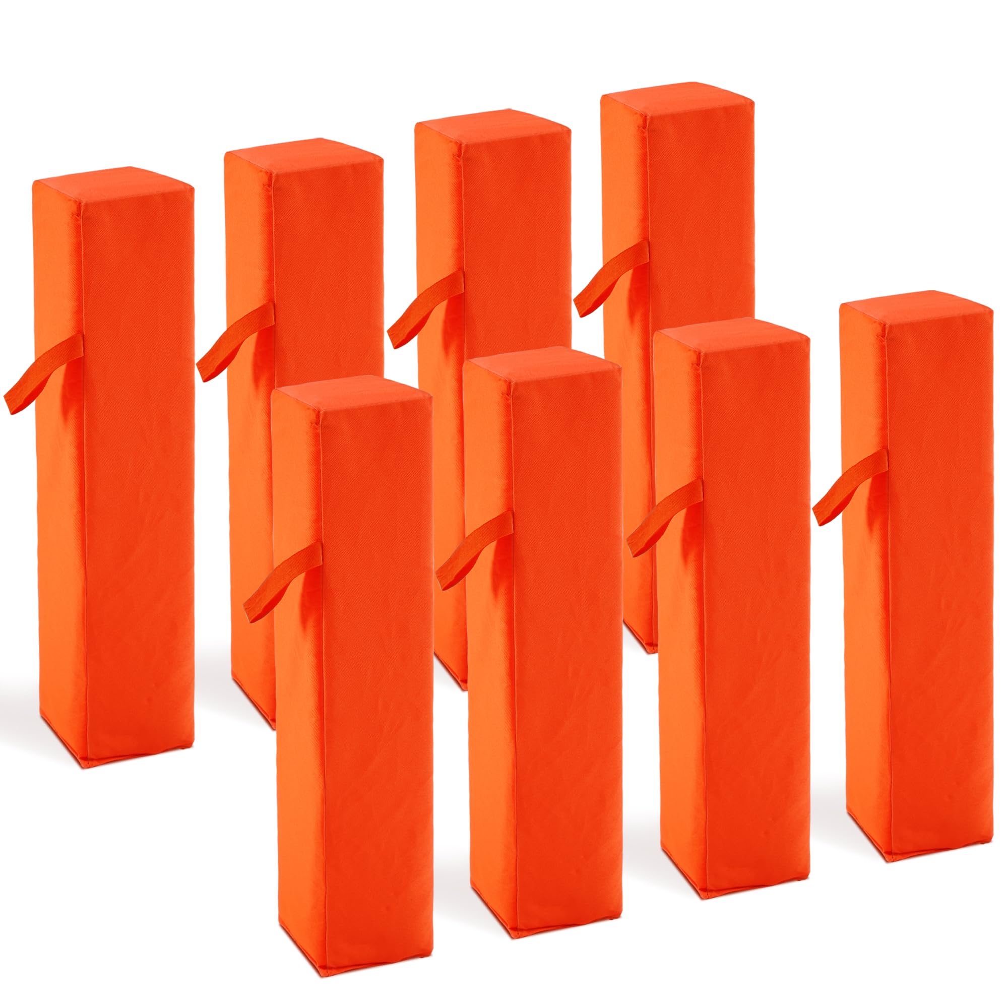 Photo 1 of Joewuzun Football Pylons Football Field Markers End Zone Markers Sand Weighted Anchorless Football Endzone Pylons Football Accessories- Orange (Orange-8PCS)