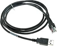 Vista 1 de Arkscan Cable USB compatible con escáneres de código de barras Zebra Motorola y Symbol modelo CBA-U01-S07ZAR (6.6 ft/6 pies planos)