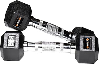 Kore Rubber Coated Professional-2.5 Kg-(Set of Two) Hexa Fixed Dumbbells Home Gym Exercise Equipment for Men & Women, Mult Price In India