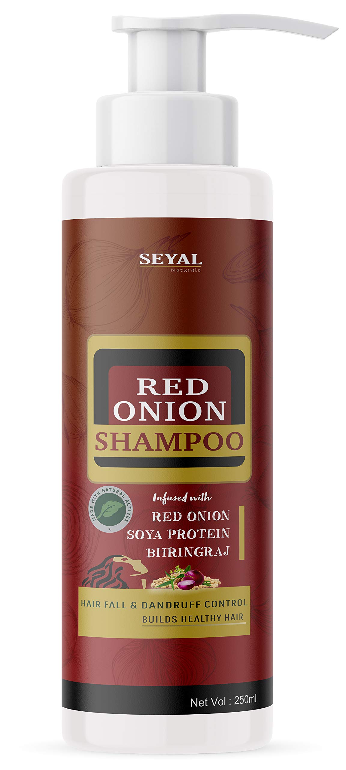 Buy Seyal Red Onion Shampoo With Red Onion, Soy Protein & Bhringraj