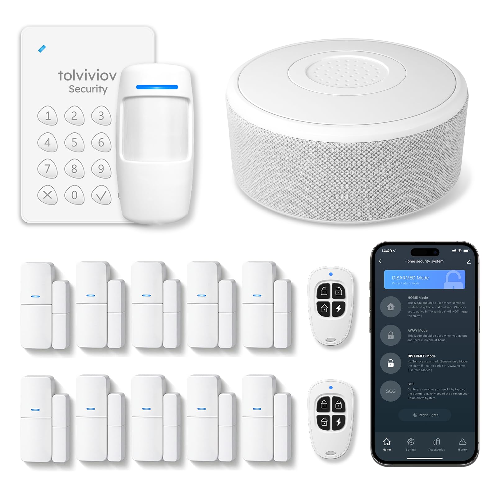 Photo 1 of tolviviov WiFi Home Security Alarm System