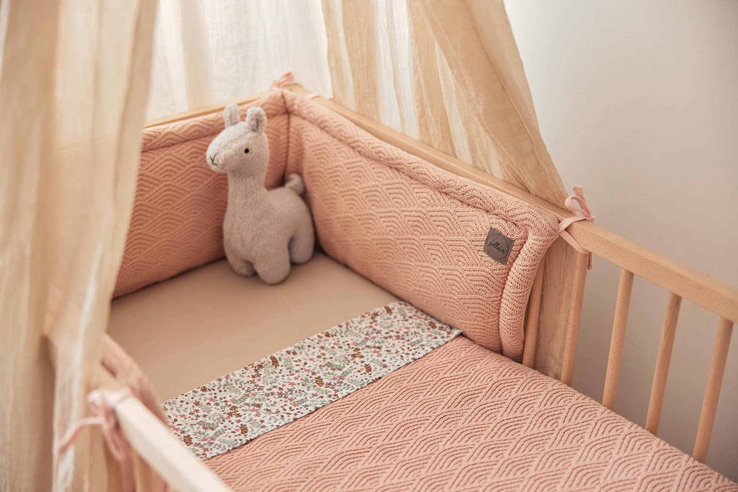 Jollein Couverture Berceau Tricot Basique 100x75cm - Nougat Beige