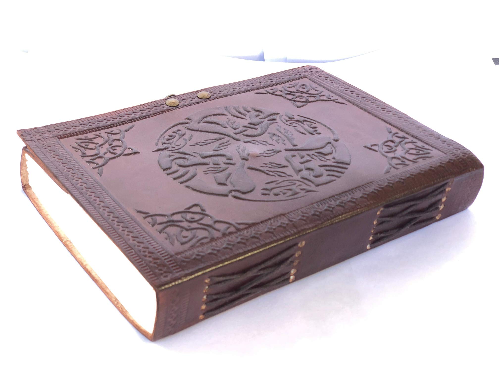 Universal Leather Leatheristic Pusty dziennik bez podszewki planer skórzany album fotograficzny szkicownik blok do szkicowania rysowania bazgrołek prezent dla mężczyzn i kobiet