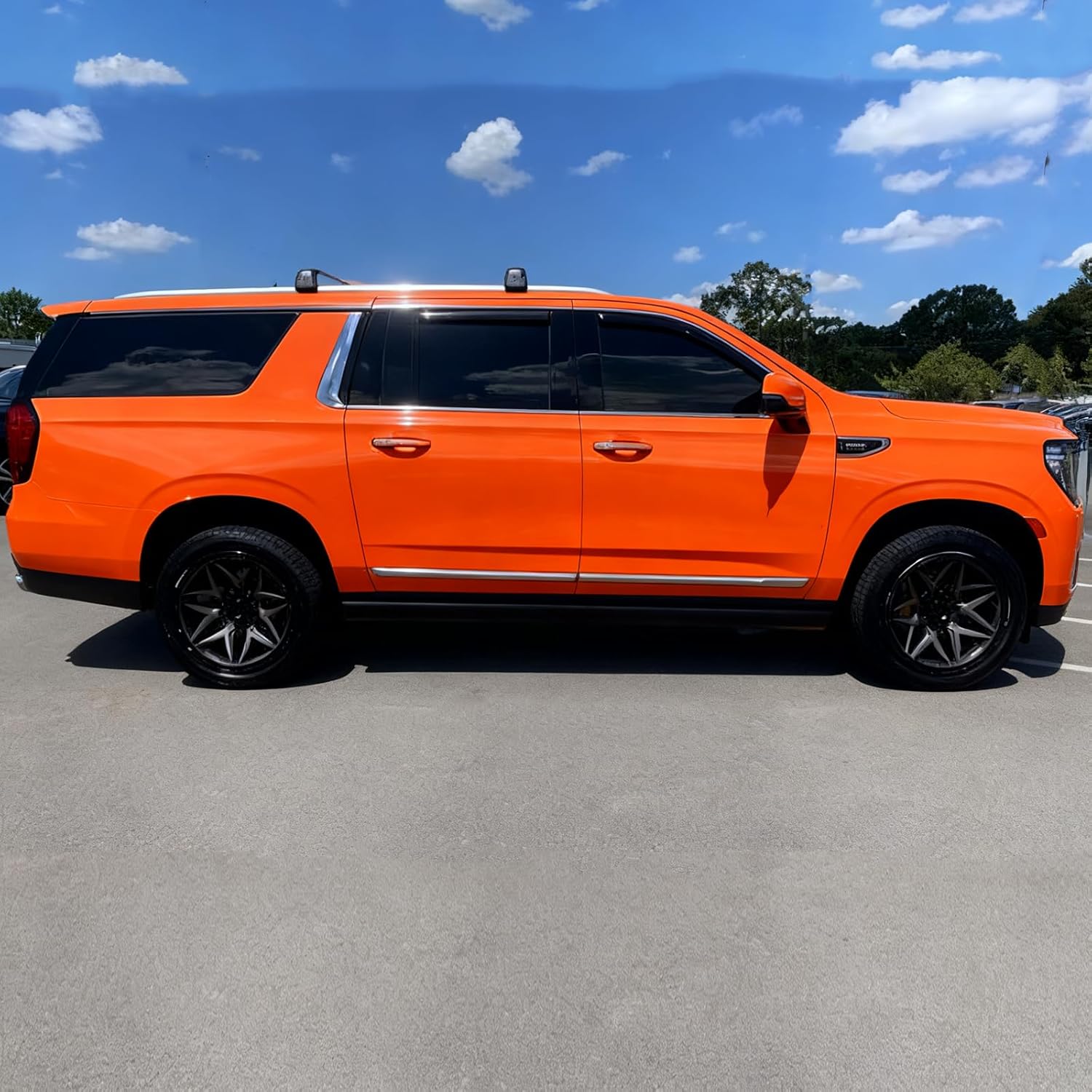 in-Channel Window Visors Vent Deflectors Compatible with GMC Yukon XL 2021-2026, Sun Visor Wind Shades Window Rain Guards Dark Smoke Exterior Car Accessories 4pcs